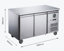 FED-X S/S Two Door Bench Fridge - XUB6C13S2V