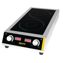 GF239-A Apuro Heavy Duty Double Induction Cooktop 7kW