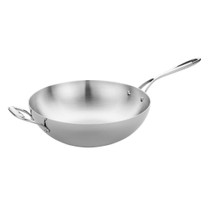 Y261 Vogue Tri Wall Wok Flat Base 305mm - Induction Compatible