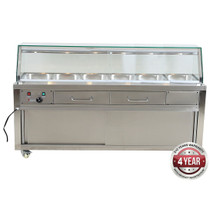 PG210FE-YG Heated Bain Marie Food Display 2140mm Width
