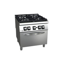 C-G941H Fagor 900 Series Gas 4 Burner with Gas Oven 800mmW x 930 D x 850 H