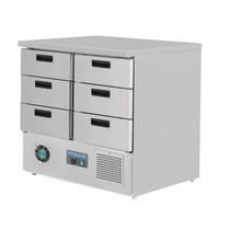 FA440-A Polar G-Series Refrigerated Counter with 6 Drawers 240Ltr