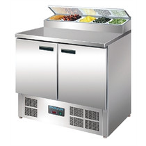 G604-A Polar G-Series  2 Door Pizza Prep Counter Fridge 254Ltr