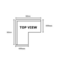 0900-6-WBCB - Economic Corner Workbench100mm Splashback & Undershelf