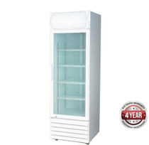 LG-370GE Single Glass Door Colourbond Upright Drink Fridge 370Lt 610mm W