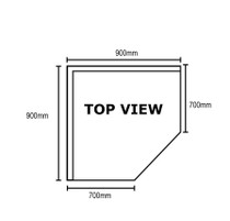 0900-7-WBCB/H Corner Workbench with 100mm Splashback 900mm W x 900mm D x 900mm H