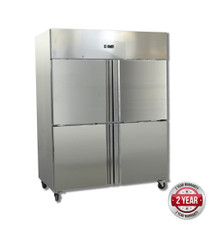 GN1200TNM GRAND ULTRA Four 2/1 S/S Door Upright Fridge 1200Lt 1340mm Width