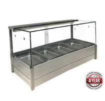 BM14SD Heated Wet 8 x × ½ Pan Bain Marie Square Countertop Display