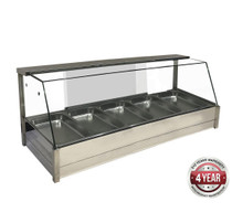 BM17TD Angled Countertop Heated Bain Marie 1750mm Width
