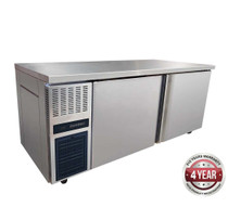 TS1800BT Stainless Steel Double Door Workbench Freezer 319Ltr 1800mm Width