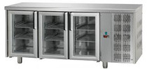 Mastercool 3 Glass Door Stainless Steel Counter Fridge 460 Litre TF03MIDPV