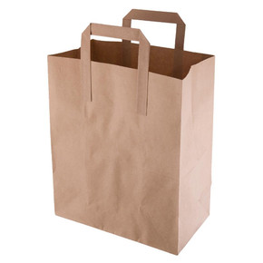 CF591 Fiesta Green Recycled Brown Paper Carrier Bags Medium (Pack of 250) CF591 Fiesta Green Recycled Brown Paper Carrier Bags Medium (Pack of 250)