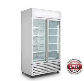 LG-1200GT Double Glass Door Colourbond Upright Drink Fridge 1075 Litre