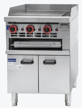 Gasmax GGS-24 Commercial 24-Inch Gas Griddle & Broiler Range – 45MJ Output
