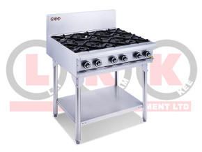 LKK LKKOB6D 6 Gas Open Burner Cooktop with Legs 