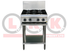 LKK LKKOB4D Four Open Burner Cooktop with Legs