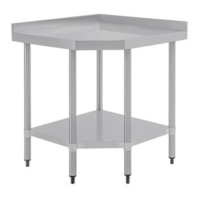 CB907 Vogue Stainless Steel Corner Table 600mm D x 960 H x 800 W