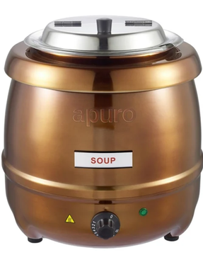 CP851-A Copper Finish Soup Kettle 10L | Commercial Wet Heat 10A