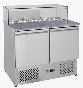 GNS900E Two Door Salad Marble Prep Top GNS900E Two Door Salad Marble Prep Top