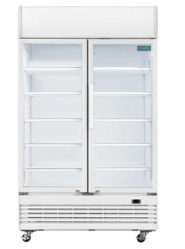 Polar GE580-A G-Series Hinged Door Upright Display Cooler with Light Box 950Ltr