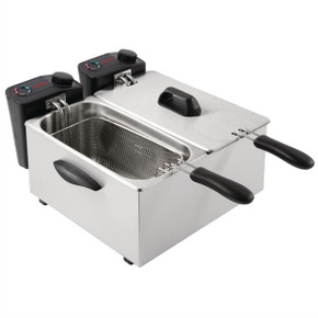 Caterlite GG199-A Light Duty Twin Tank Twin Basket Countertop Fryer 2x 3.5Ltr Caterlite GG199-A Light Duty Twin Tank Twin Basket Countertop Fryer 2x 3.5Ltr