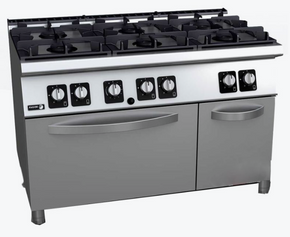 Fagor Kore 700 Series 6 Burner Gas Range with Gas Oven - C-G761H Fagor Kore 700 Series 6 Burner Gas Range with Gas Oven - C-G761H