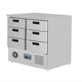 Polar FA440-A G-Series Refrigerated Counter with 6 Drawers 240Ltr Polar FA440-A G-Series Refrigerated Counter with 6 Drawers 240Ltr