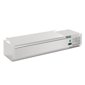 Polar FA854-A G-Series Countertop Prep Fridge with Lid 5x 1/4GN