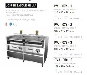 Josper PVJ-76-2-2-MB Basque Grill Double 760