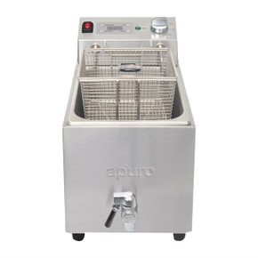 Apuro Single Tank Fryer with Timer - 1x8Ltr - 2.9kW Apuro Single Tank Fryer with Timer - 1x8Ltr - 2.9kW