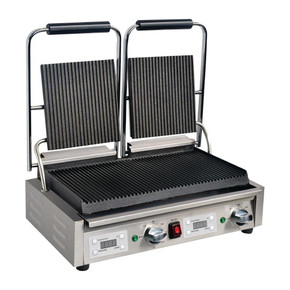 Apuro FC383-A Double Contact Grill Ribbed Plates with Timer Apuro FC383-A Double Contact Grill Ribbed Plates with Timer