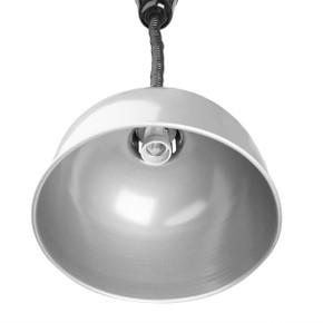 Apuro DY461-A Retractable Dome Heat Lamp Shade Silver Finish Apuro DY461-A Retractable Dome Heat Lamp Shade Silver Finish