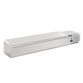Polar FA856-A G-Series Countertop Prep Fridge with Lid 8x 1/4GN Polar FA856-A G-Series Countertop Prep Fridge with Lid 8x 1/4GN