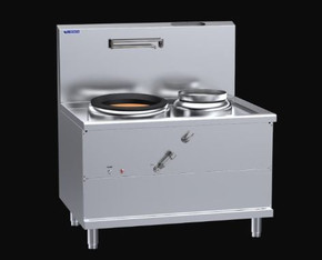 LUUS WV-1A1P Fo San Wok - 1 Air-Blast Burner & 1 Side Pot