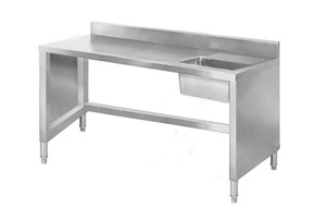 SSB6-1400R Sink Work Bench with Splashback 1400mm