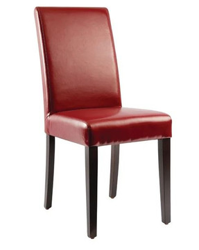 GH443 Bolero Faux Leather Dining Chairs Red (Pack of 2)