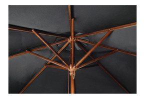Bolero GH990 Square Outdoor Umbrella 2.5m Black
