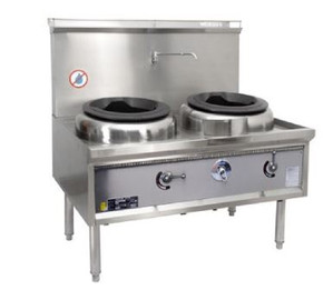 2BCHWL Two Hole Waterless Wok - Chimney Burner Oxford Series