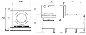 DL-5KW Freestanding Induction Wok