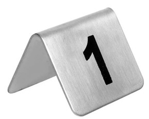 Olympia U046 Stainless Steel Table Numbers 1-10