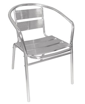 Bolero U419 Aluminium Stacking Chairs 735mm Pack of 4