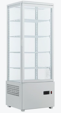 TCBD108L Four Sided Countertop Display Fridge 447x400x1194mm