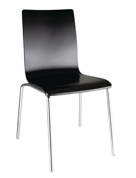 Bolero Black Square Back Side Chair (Pack of 4)