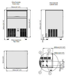 Icematic C70-A - Self Contained Ice Machine 20g Bright Cube