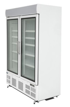 Polar GH507-A G-Series 2 Door Upright Display Freezer 920Ltr White