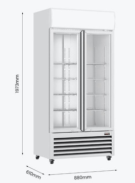 Thermaster 568L Double Glass Door Upright Drink Fridge | LG-580P
