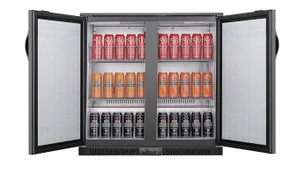 Polar GE998-A 198L Double Solid Door Back Bar Cooler | 850mm High