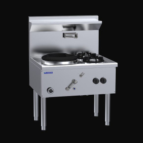 LUUS WZ-1C2B Compact Waterless Wok - 1 Chimney & 2 Open Burners LUUS WZ-1C2B Compact Waterless Wok - 1 Chimney & 2 Open Burners