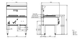 LUUS WZ-1C2B Compact Waterless Wok - 1 Chimney & 2 Open Burners LUUS WZ-1C2B Compact Waterless Wok - 1 Chimney & 2 Open Burners