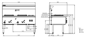 LUUS WZ-2C2B Compact Waterless Wok - 2 Chimney & 2 Open Burners LUUS WZ-2C2B Compact Waterless Wok - 2 Chimney & 2 Open Burners